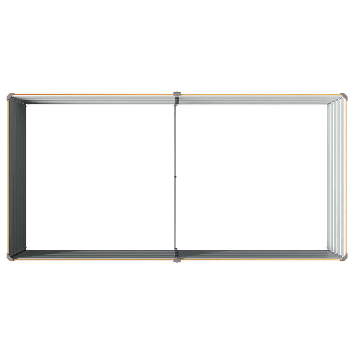 Pat de grădină ridicat natural 160 x 80 x 55 cm WALTI