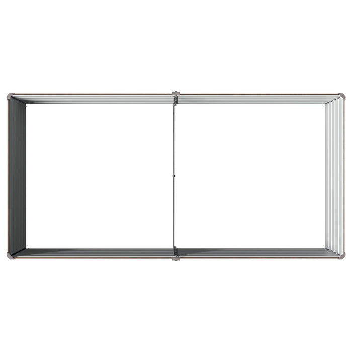 Pat de grădină ridicat Negru 160 x 80 x 55 cm WALTI