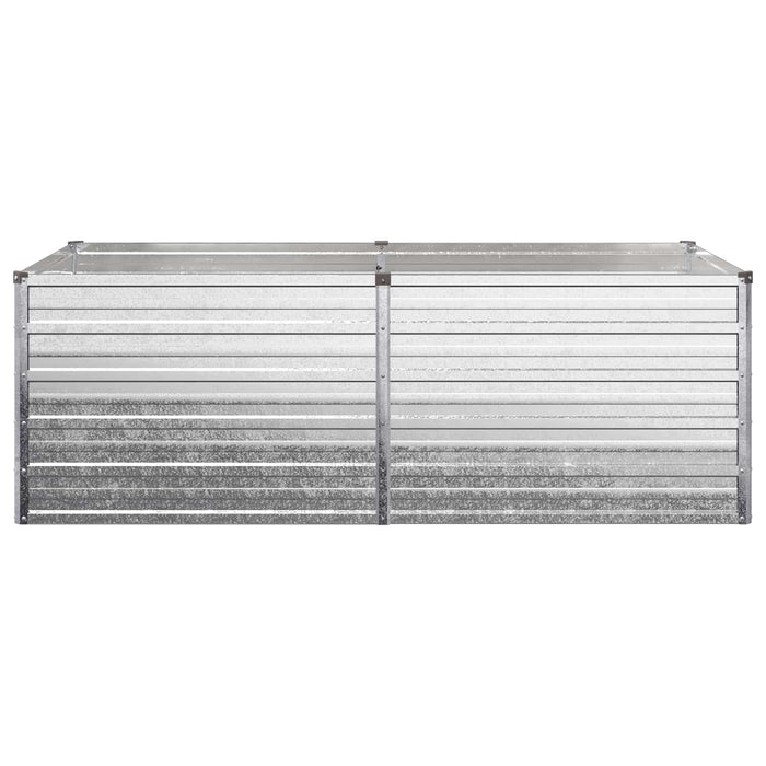 Pat de grădină ridicat Argintiu 160 x 80 x 55 cm galvanizat WALTI