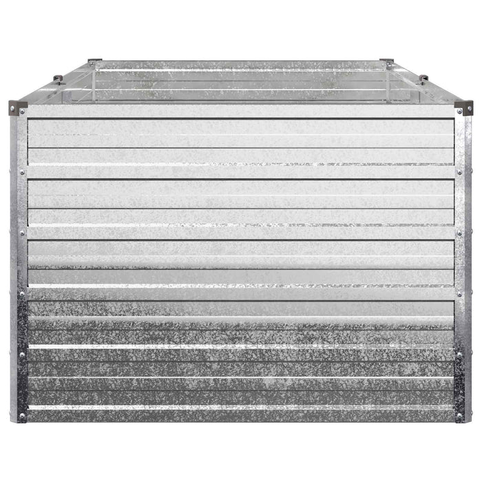 Pat de grădină ridicat Argintiu 160 x 80 x 55 cm galvanizat WALTI