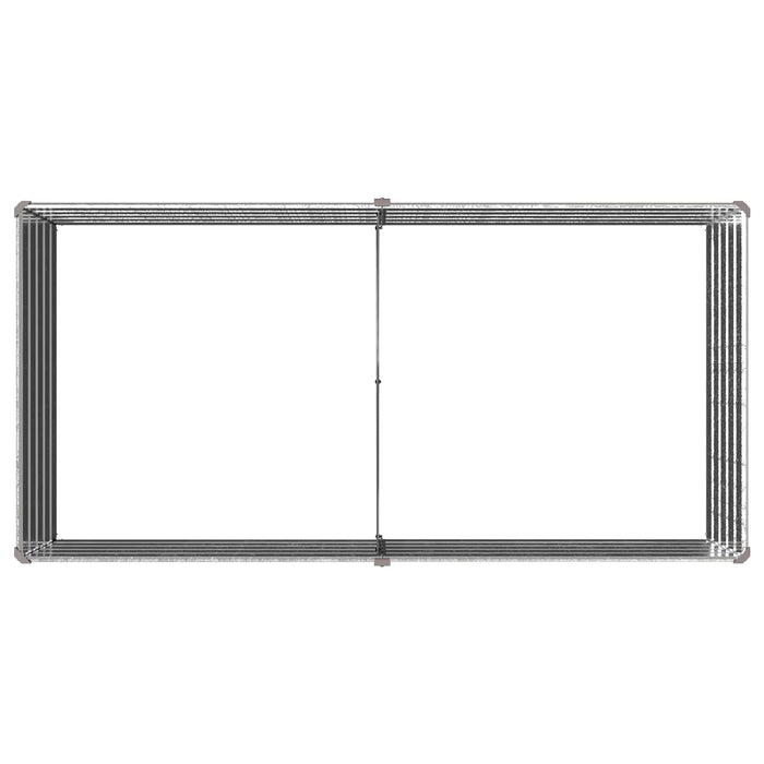 Pat de grădină ridicat Argintiu 160 x 80 x 55 cm galvanizat WALTI