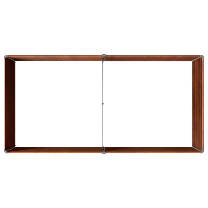 Pat de grădină ridicat Ruginit 160 x 80 x 55 cm corton WALTI