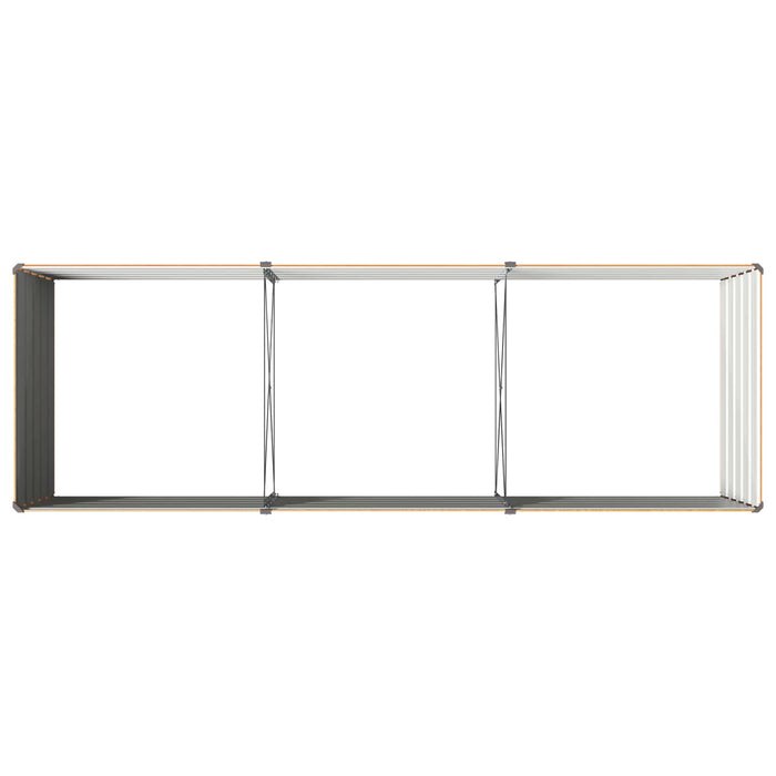 Pat de grădină ridicat natural 240 x 80 x 55 cm WALTI