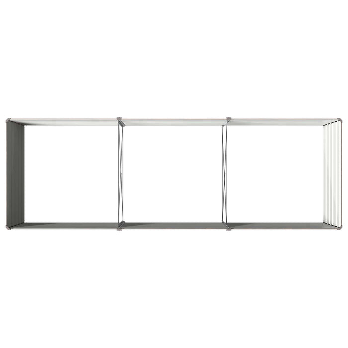 Pat de grădină ridicat Negru 240 x 80 x 55 cm WALTI