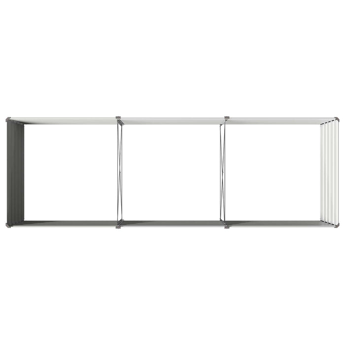 Pat de grădină ridicat Gri 240 x 80 x 55 cm WALTI