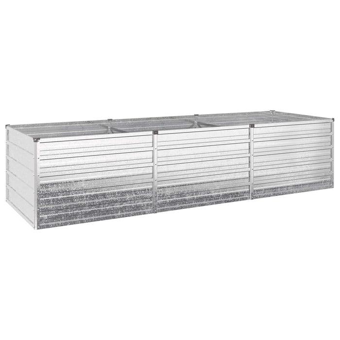 Pat de grădină ridicat Argintiu 240 x 80 x 55 cm galvanizat WALTI