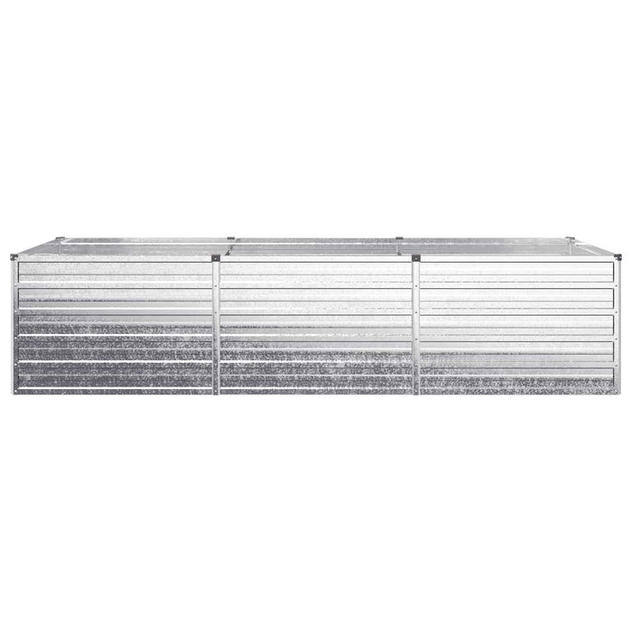 Pat de grădină ridicat Argintiu 240 x 80 x 55 cm galvanizat WALTI