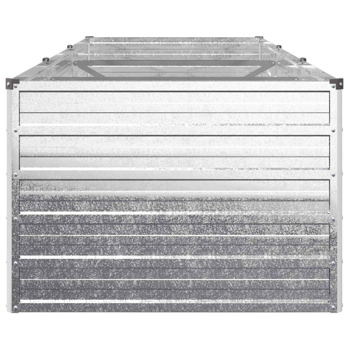 Pat de grădină ridicat Argintiu 240 x 80 x 55 cm galvanizat WALTI