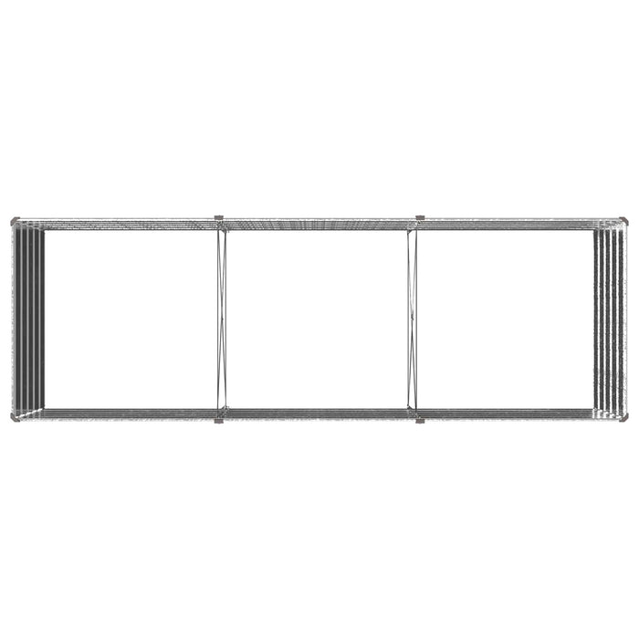 Pat de grădină ridicat Argintiu 240 x 80 x 55 cm galvanizat WALTI