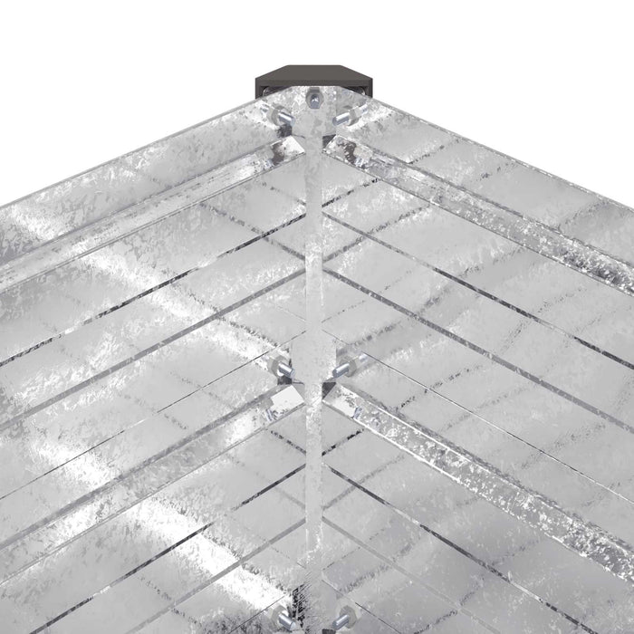 Pat de grădină ridicat Argintiu 320 x 80 x 55 cm galvanizat WALTI