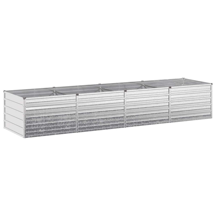 Pat de grădină ridicat Argintiu 320 x 80 x 55 cm galvanizat WALTI