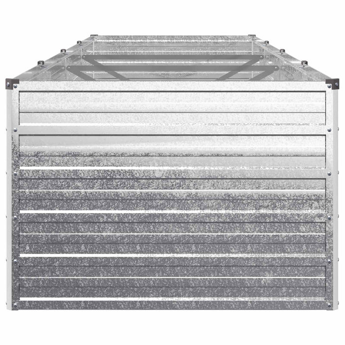 Pat de grădină ridicat Argintiu 320 x 80 x 55 cm galvanizat WALTI