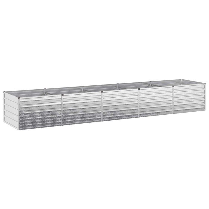 Pat de grădină ridicat Argintiu 400 x 80 x 55 cm galvanizat WALTI