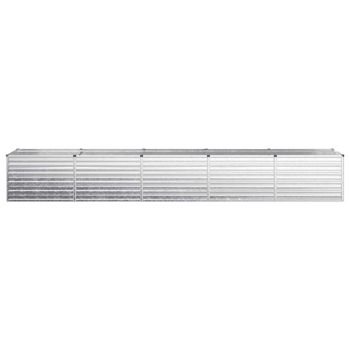 Pat de grădină ridicat Argintiu 400 x 80 x 55 cm galvanizat WALTI