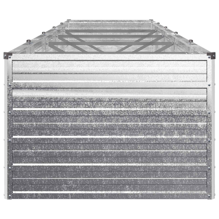 Pat de grădină ridicat Argintiu 400 x 80 x 55 cm galvanizat WALTI