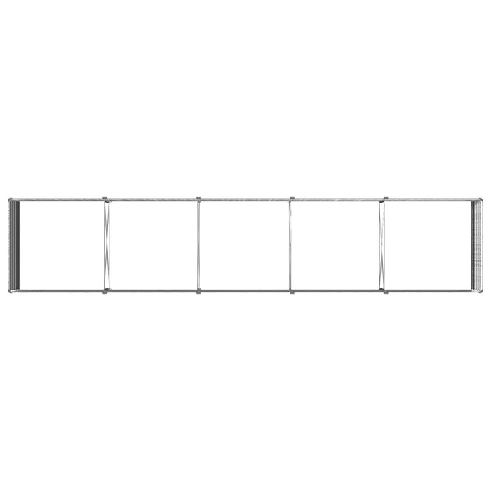 Pat de grădină ridicat Argintiu 400 x 80 x 55 cm galvanizat WALTI
