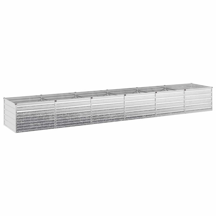 Pat de grădină ridicat Argintiu 480 x 80 x 55 cm galvanizat - WALTI WALTI
