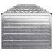 Pat de grădină ridicat Argintiu 480 x 80 x 55 cm galvanizat - WALTI WALTI