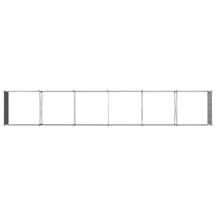 Pat de grădină ridicat Argintiu 480 x 80 x 55 cm galvanizat - WALTI WALTI