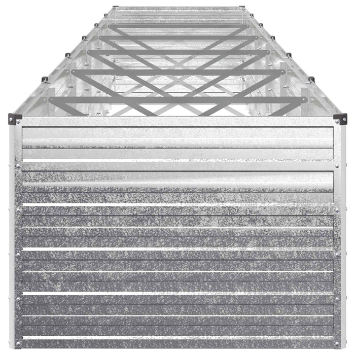Pat de grădină ridicat Argintiu 600 x 80 x 55 cm galvanizat WALTI