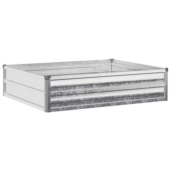 Pat de grădină ridicat Argintiu 100 x 80 x 24 cm galvanizat WALTI