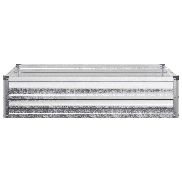 Pat de grădină ridicat Argintiu 100 x 80 x 24 cm galvanizat WALTI