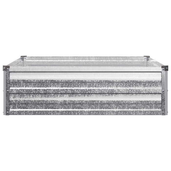 Pat de grădină ridicat Argintiu 100 x 80 x 24 cm galvanizat WALTI