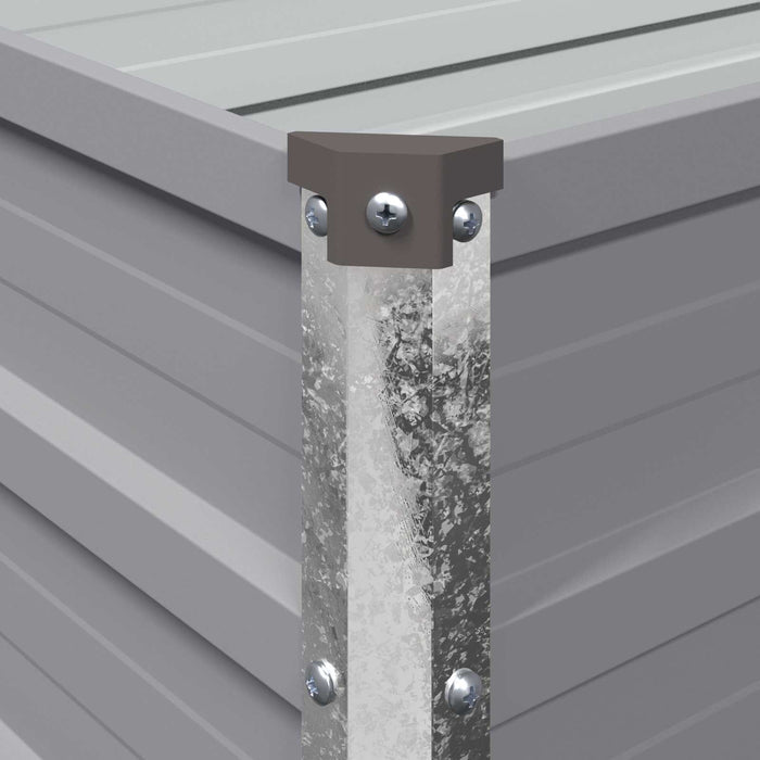 Pat de grădină ridicat Gri 160 x 80 x 24 cm WALTI