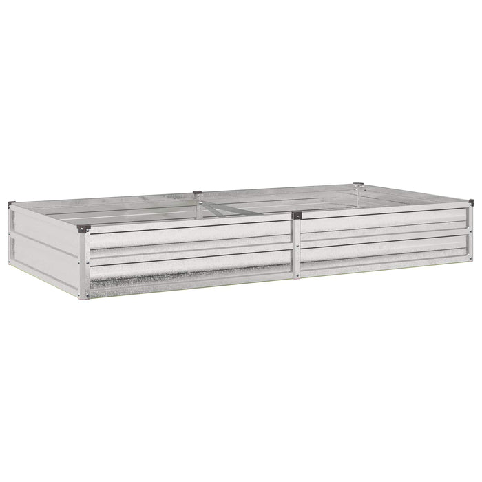 Pat de grădină ridicat Argintiu 160 x 80 x 24 cm galvanizat - WALTI WALTI