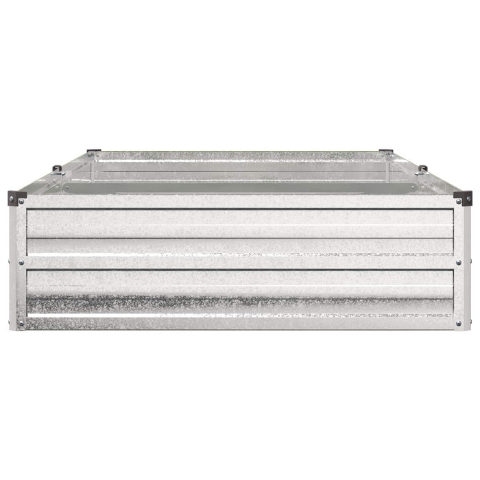 Pat de grădină ridicat Argintiu 160 x 80 x 24 cm galvanizat - WALTI WALTI