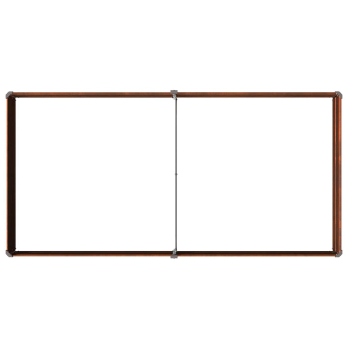 Pat de grădină ridicat Ruginit 160 x 80 x 24 cm corton - WALTI WALTI