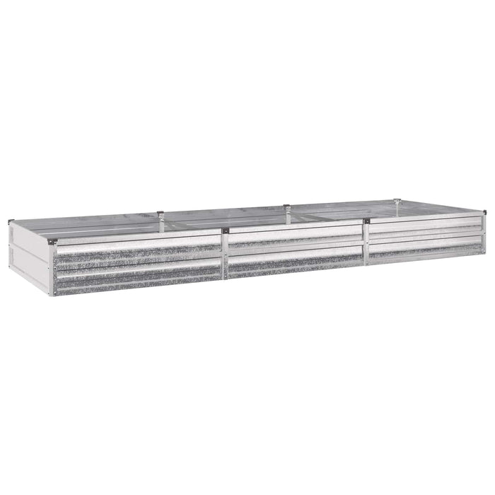 Pat de grădină ridicat Argintiu 240 x 80 x 24 cm galvanizat WALTI