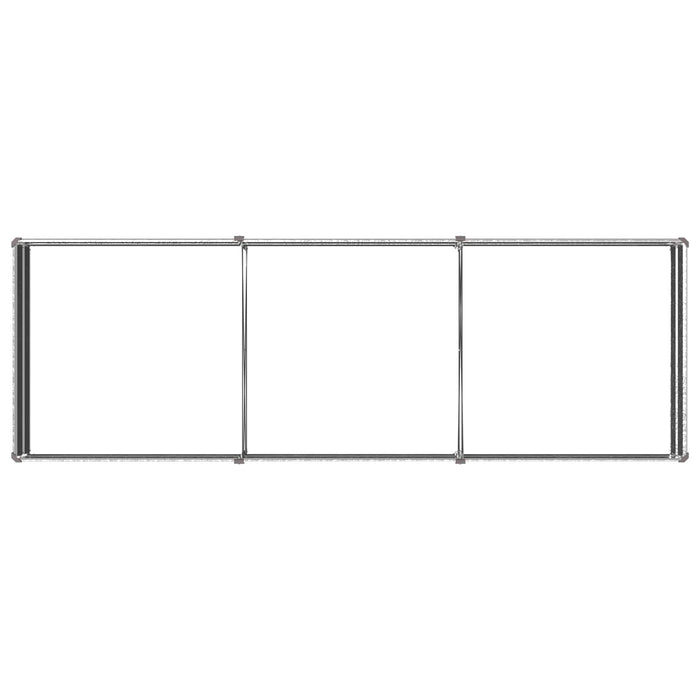 Pat de grădină ridicat Argintiu 240 x 80 x 24 cm galvanizat WALTI