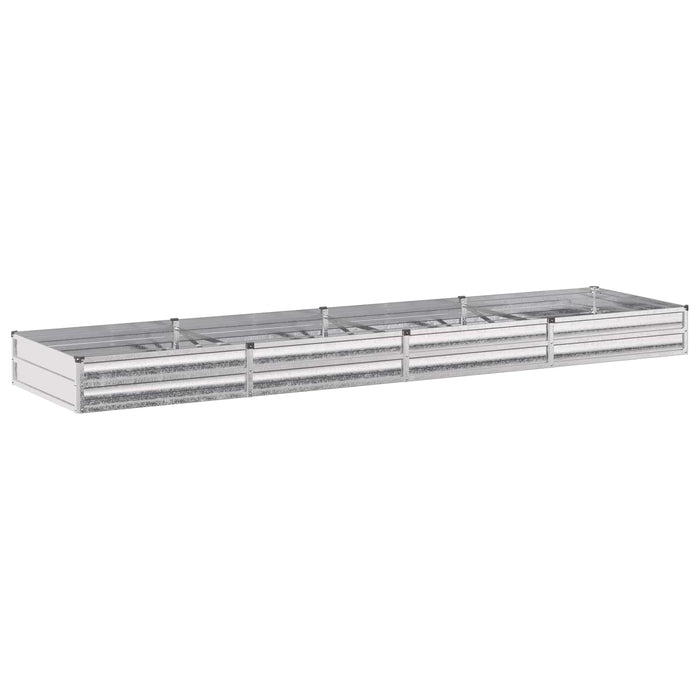 Pat de grădină ridicat Argintiu 320 x 80 x 24 cm galvanizat WALTI