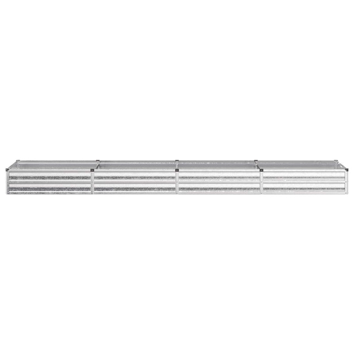 Pat de grădină ridicat Argintiu 320 x 80 x 24 cm galvanizat WALTI