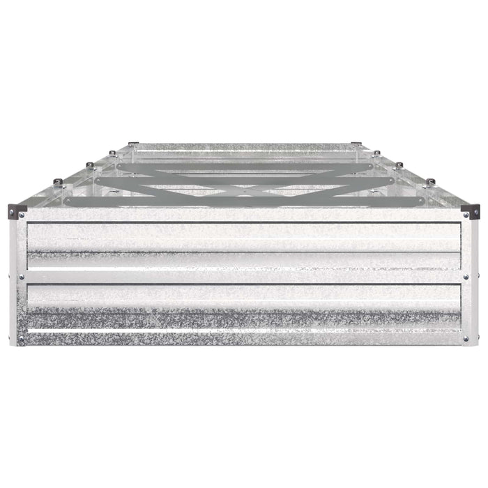 Pat de grădină ridicat Argintiu 320 x 80 x 24 cm galvanizat WALTI