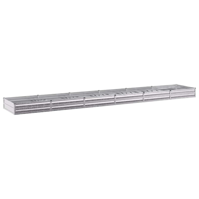 Pat de grădină ridicat Argintiu 480 x 80 x 24 cm galvanizat - WALTI WALTI