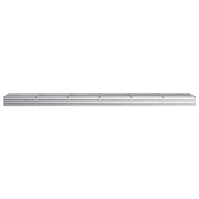 Pat de grădină ridicat Argintiu 480 x 80 x 24 cm galvanizat - WALTI WALTI