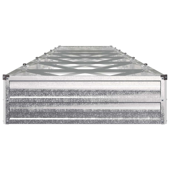 Pat de grădină ridicat Argintiu 480 x 80 x 24 cm galvanizat - WALTI WALTI