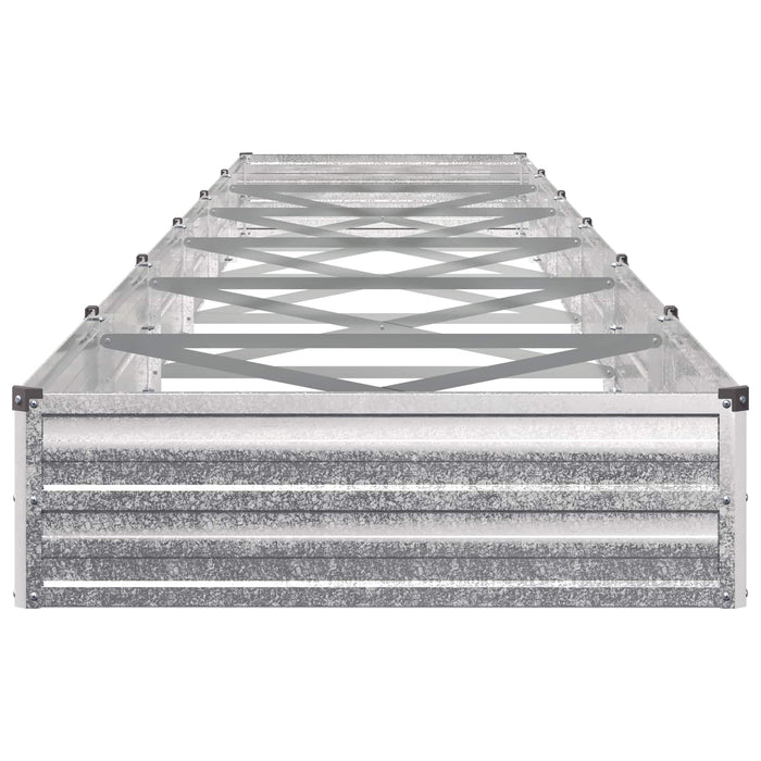 Pat de grădină ridicat Argintiu 600 x 80 x 24 cm galvanizat WALTI