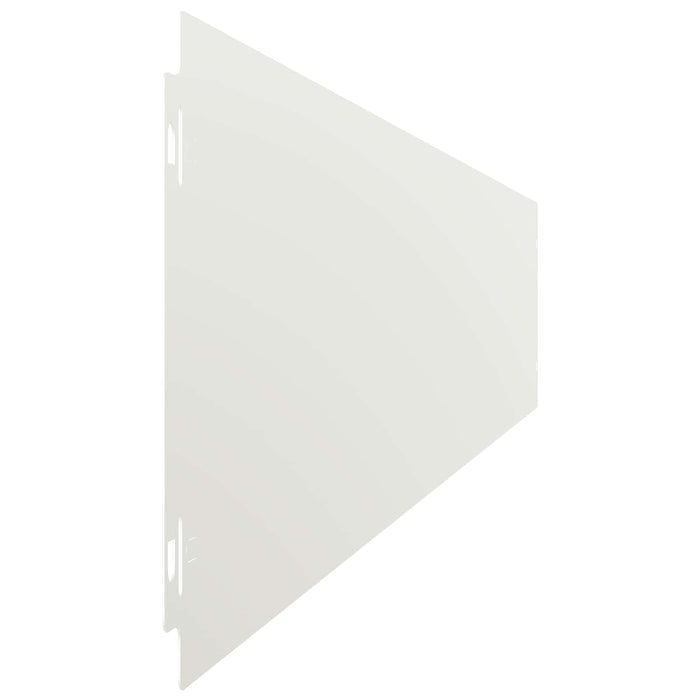 Margine pentru gazon 30 buc. 15 x 103 cm Oțel Alb - WALTI WALTI