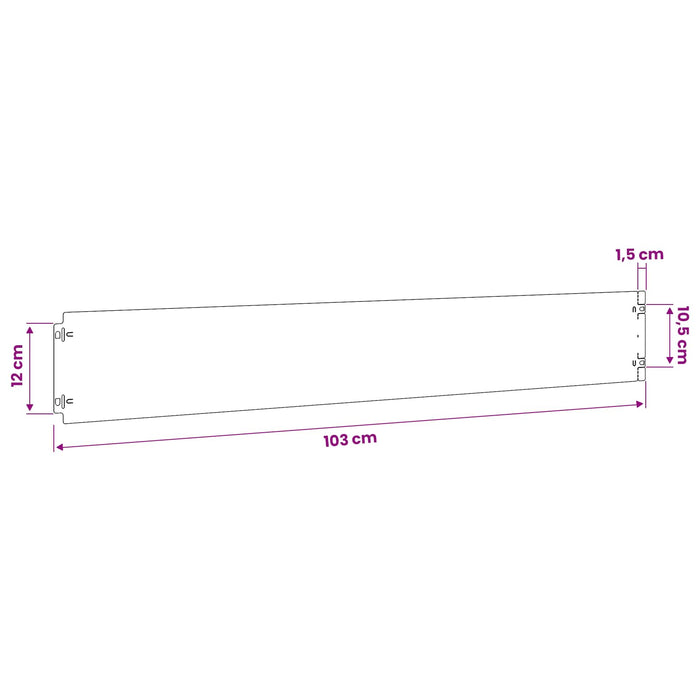 Margine pentru gazon 30 buc. 15 x 103 cm Oțel Antracit - WALTI WALTI