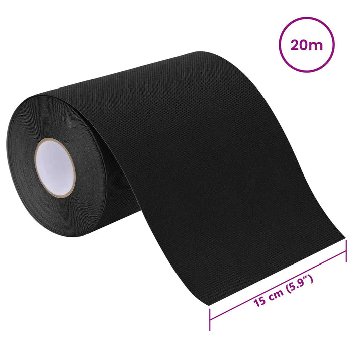 Bandă de iarbă artificială autoadezivă Negru 15 cm x 20 m - WALTI WALTI