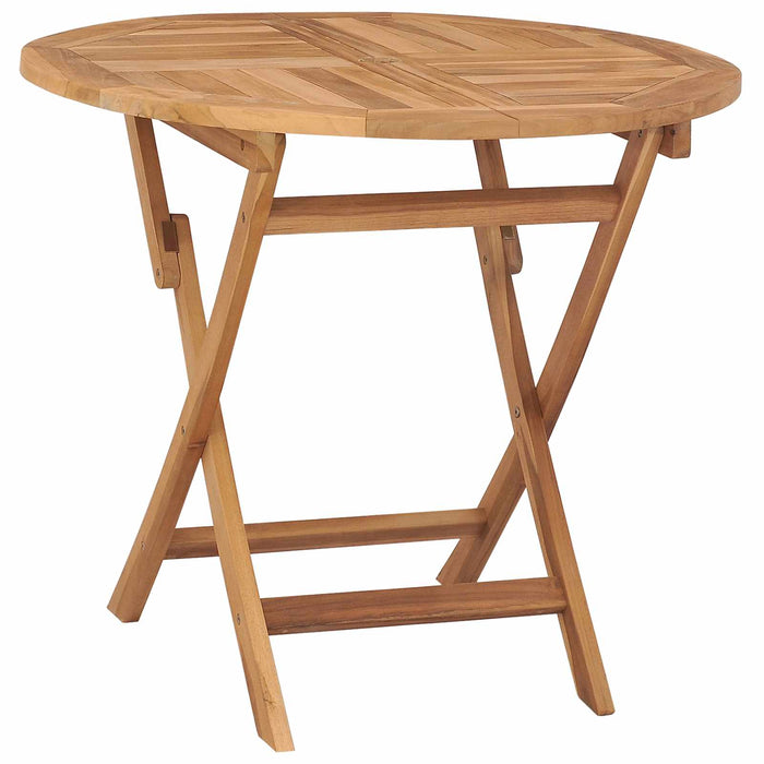 Set de grădină bistro pliabil cu 3 piese natural WALTI