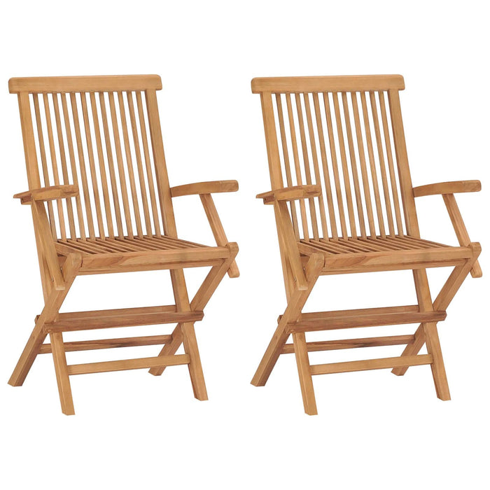 Set de grădină bistro pliabil cu 3 piese natural WALTI