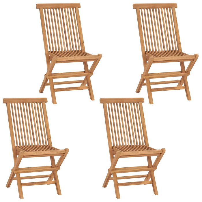 Set bistro de grădină pliabil, 5 piese natural WALTI