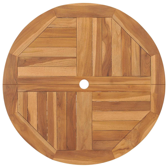 Set bistro de grădină pliabil, 5 piese natural WALTI