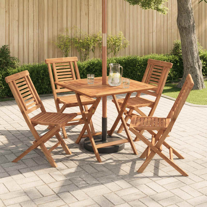 Set bistro de grădină pliabil, 5 piese natural WALTI
