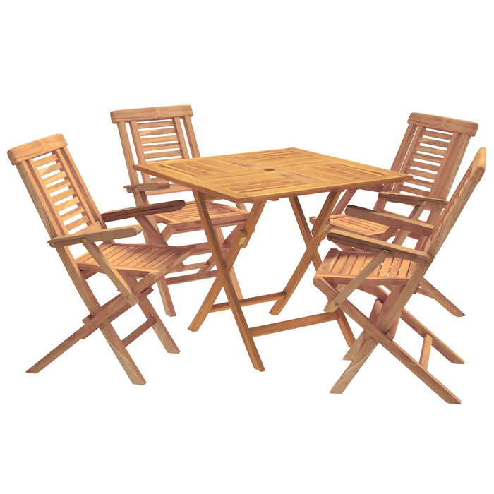 Set bistro de grădină pliabil, 5 piese natural WALTI