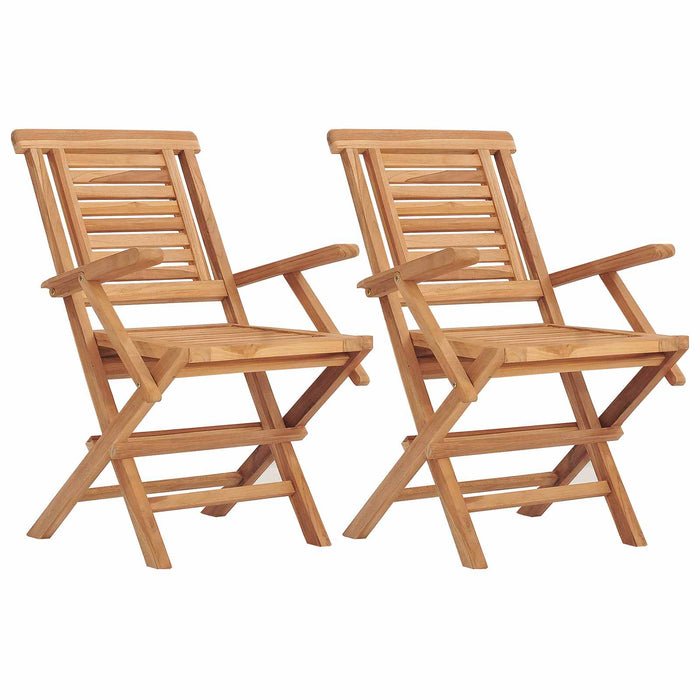 Set bistro de grădină pliabil, 5 piese natural WALTI